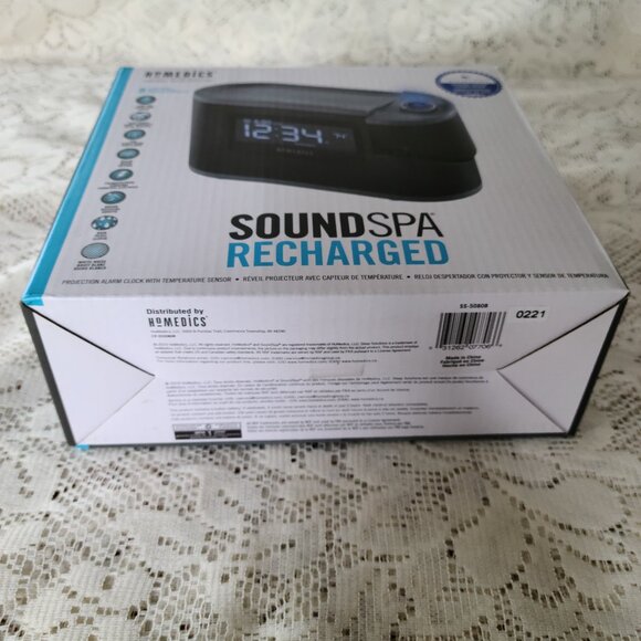 HOMEDICS SOUNDSPA RECHARGED ALARM CLOCK | WHITE NOISE & SOOTHING SOUND MACHINE - Picture 12 of 13